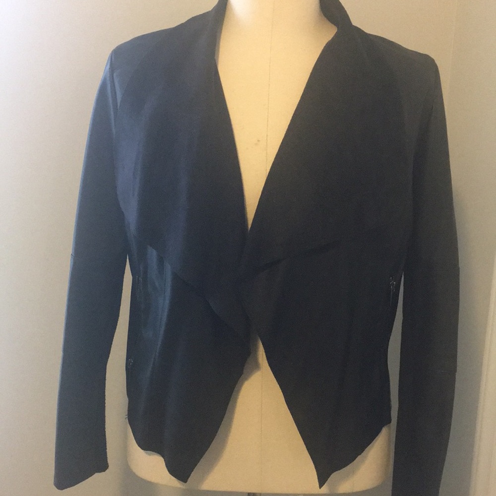 Bagatelle Faux Leather black Waterfall jacket